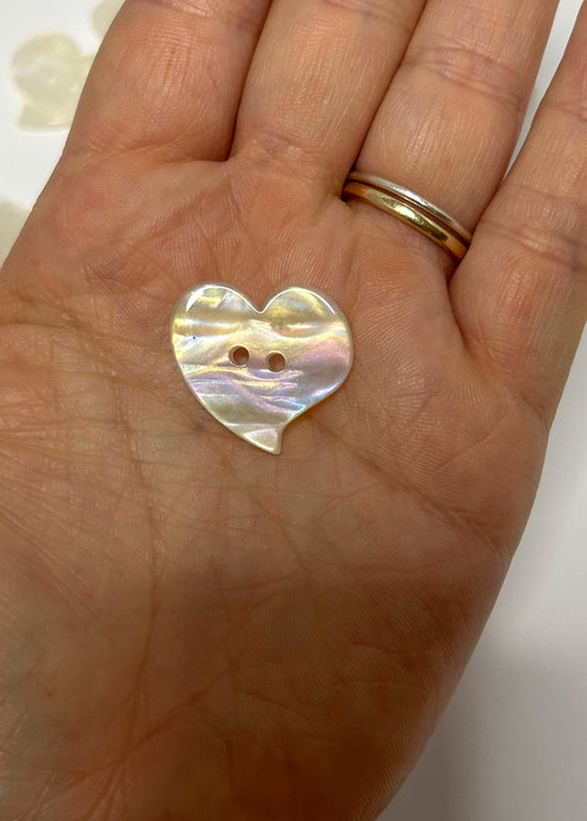 Mother of pearl heart buttons